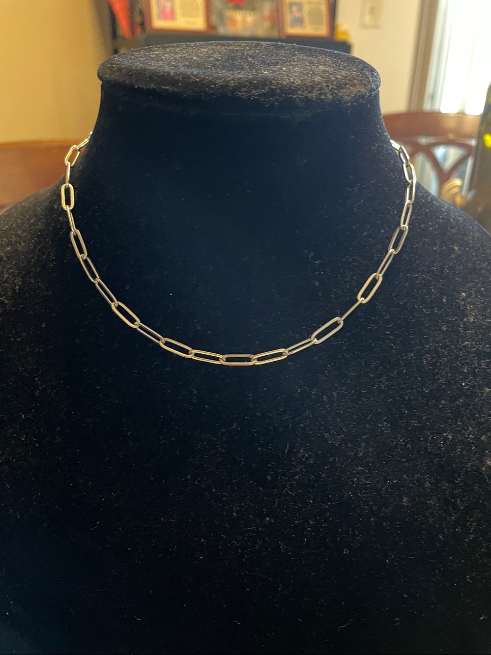 Stainless Steel Paper Clip Necklace New